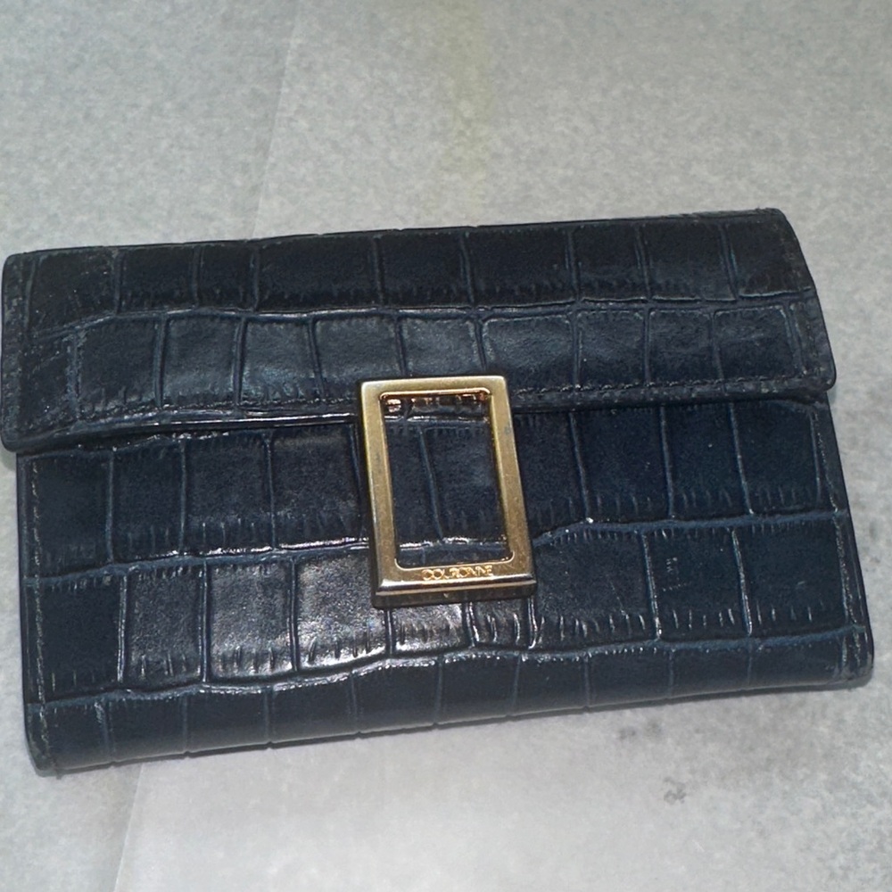 Blue COURONNE Embossed Clutch